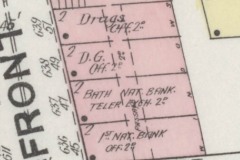 Figure 1. Detail of an 1890 Sanborn fire insurance map, Library of Congress.
